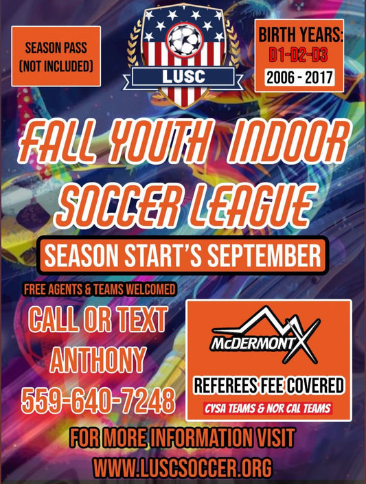 LUSC Fall Indoor League (Begins September 20th)